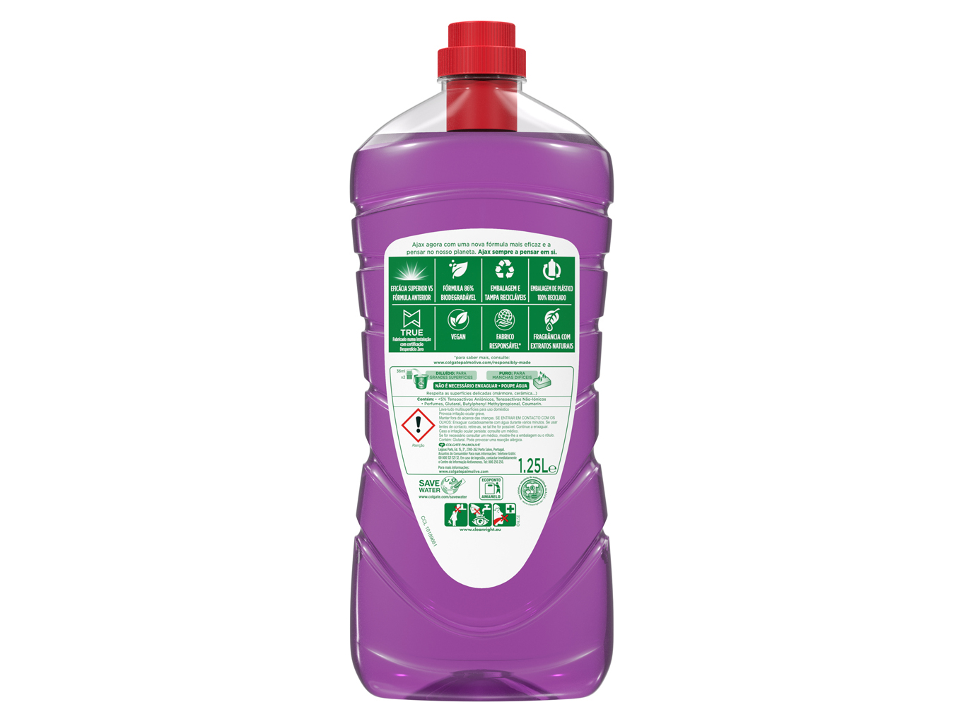 Lava Tudo Festa de Flores Fragrância Flores Lavanda Ajax 1250ml