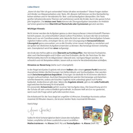 Hauschka Verlag Tests in Mathe Lernzielkontrollen 4. Klasse