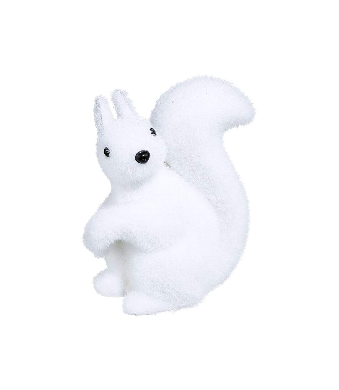 Écureuil Assis Déco Manteau 12cm Blanc