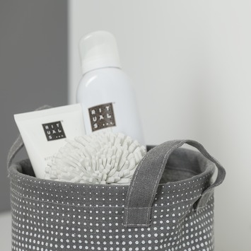 Sealskin Mandje Speckles Grijs Rond