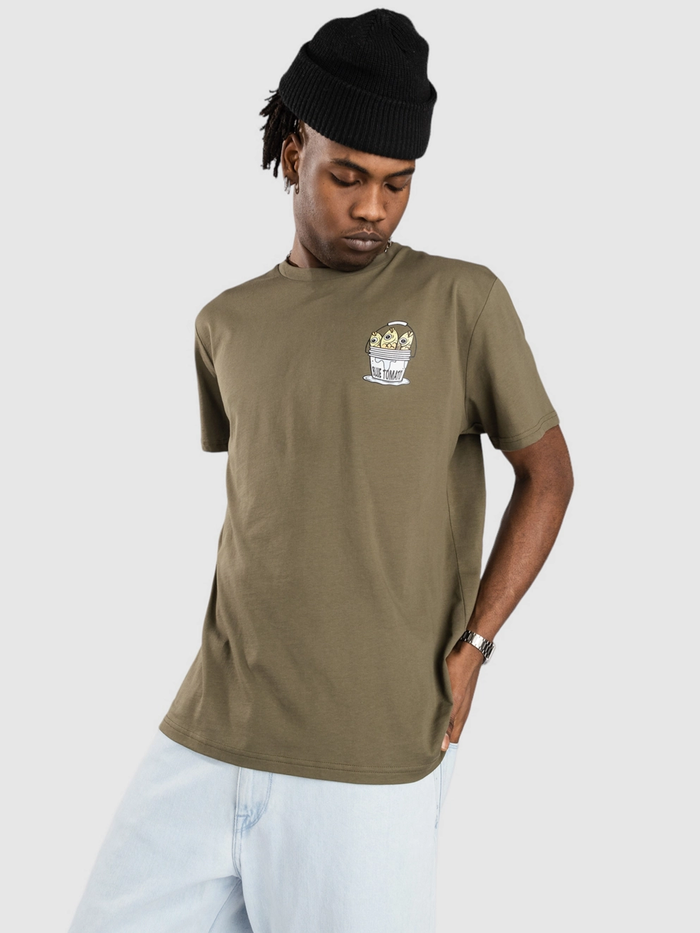 Blue Tomato Fish Not Feelings T-Shirt khaki