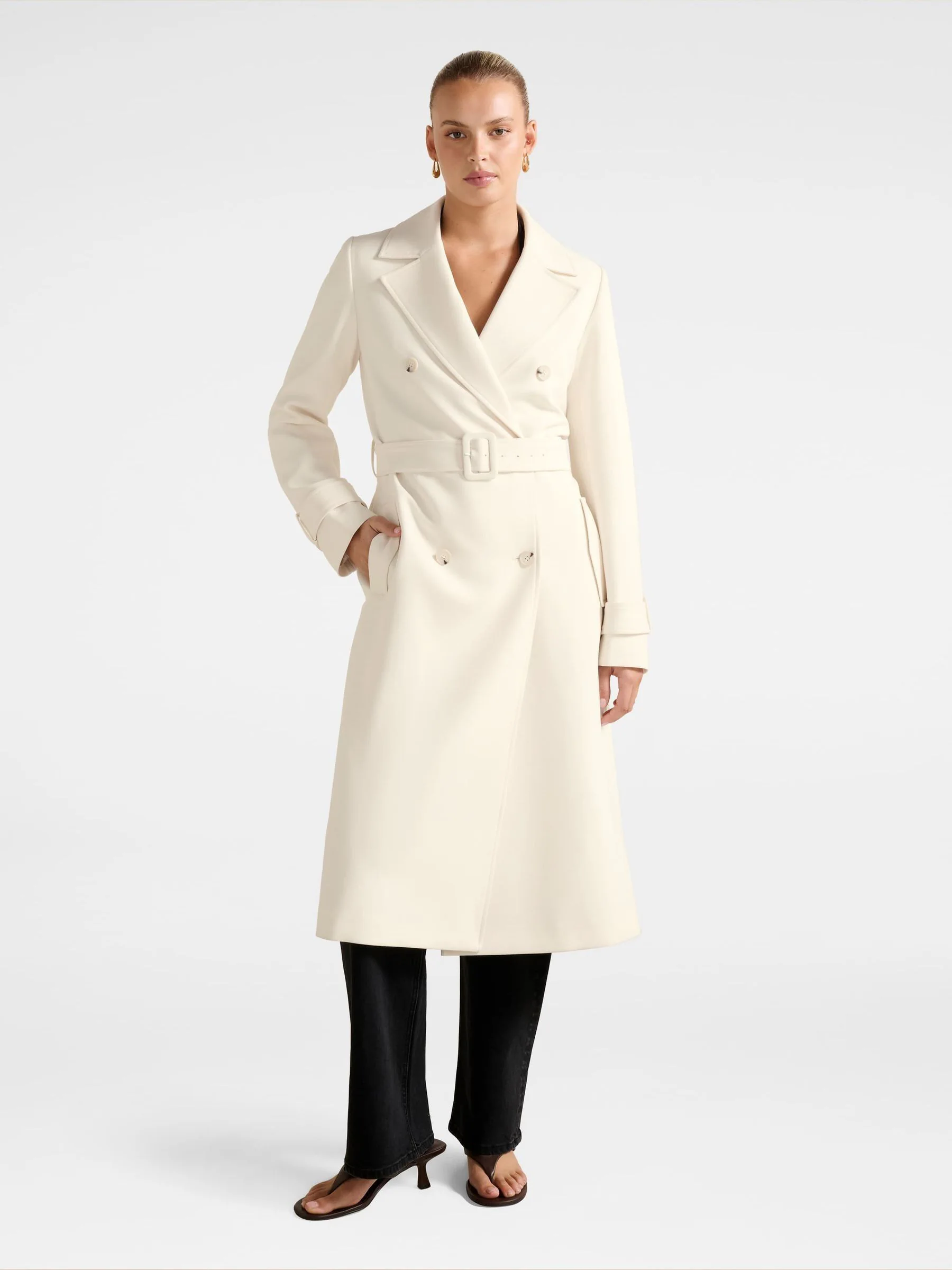 Forever New Lydia Crepe Trench Coat
