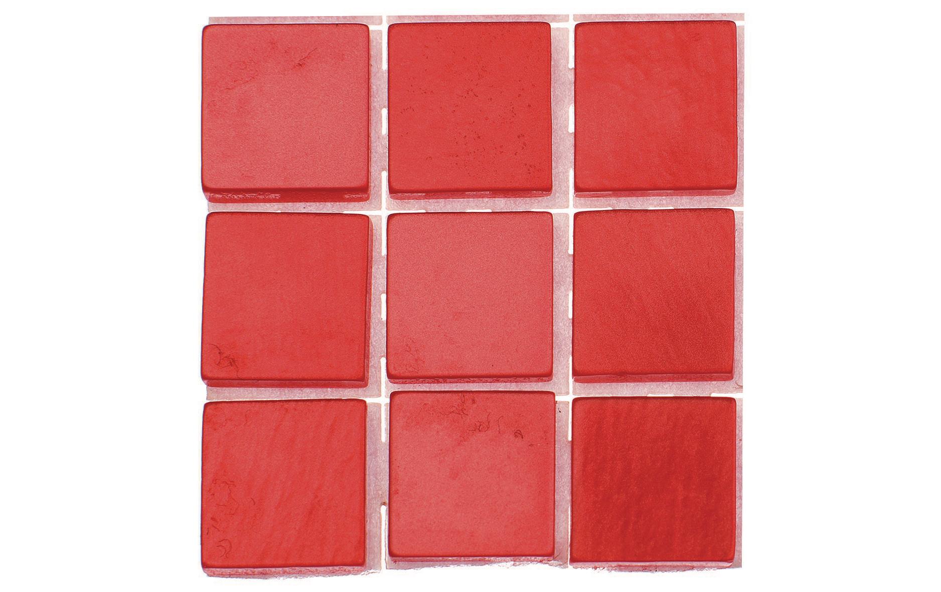 Selbstklebendes Mosaik Poly-Mosaic 10 mm RotSelbstklebendes Kunststoff-Mosaik, rot
