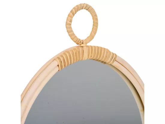 Miroir en bambou marron 37/35x02h