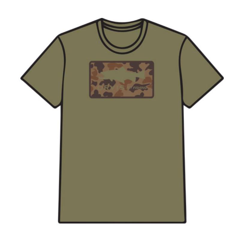 Tee Shirt Manches Longues Homme Orvis 1971 Camo Trout - Olive