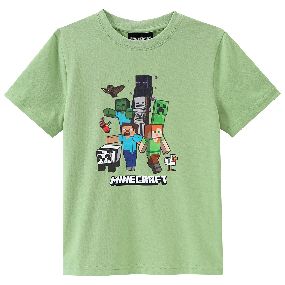 Topolino Minecraft T-Shirt mit Print hellgrün