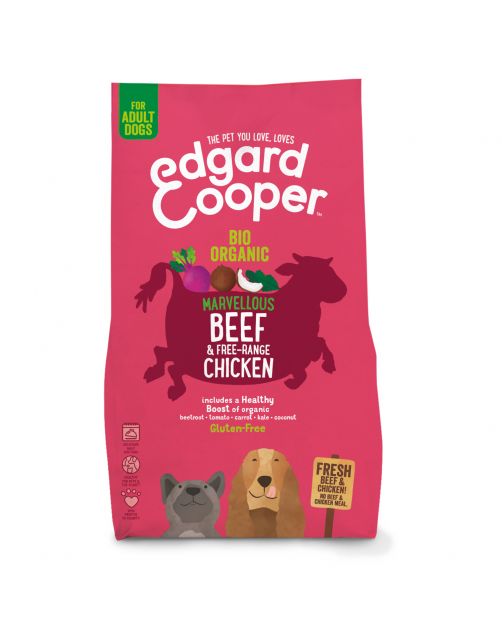 Edgard&Cooper Bio Organic Beef Adult Rund&Kip&Rode Biet - Hondenvoer