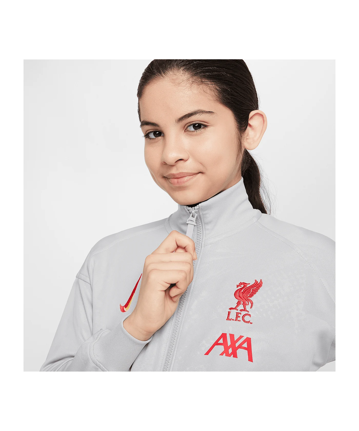 Nike FC Liverpool Academy Anthem Jacke 3rd Kids Grau F078