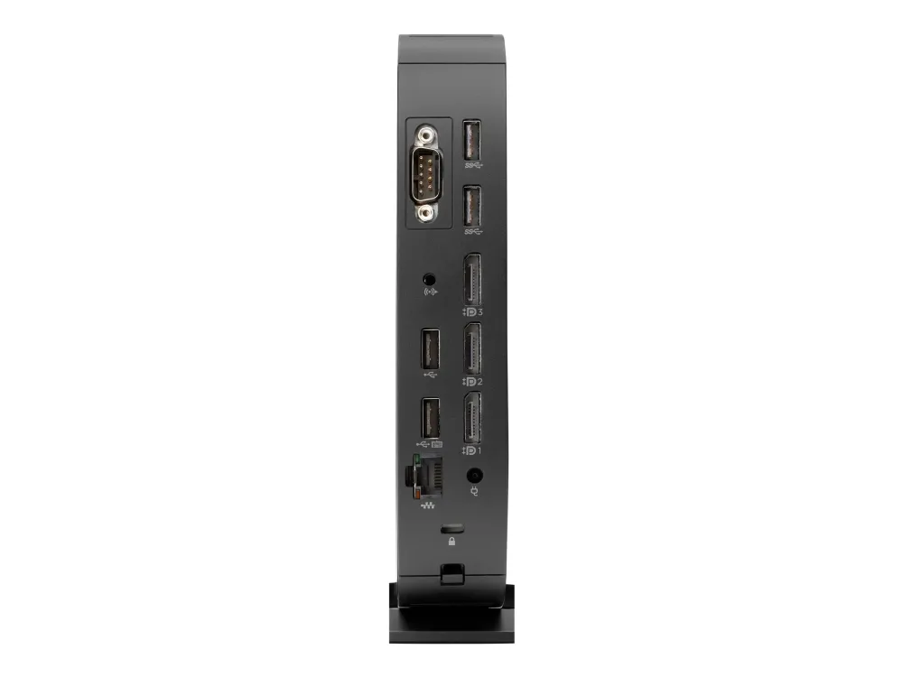 HP t640 - Tynd klient - SFF 1 x Ryzen Embedded R1505G / op til 3.3 GHz - RAM 8 GB - flash 32 GB - eMMC - Radeon Vega 3 - Gigabit Ethernet, IEEE 802.11ax (Wi-Fi 6), Bluetooth 5.2 - HP ThinPro - skærm: ingen