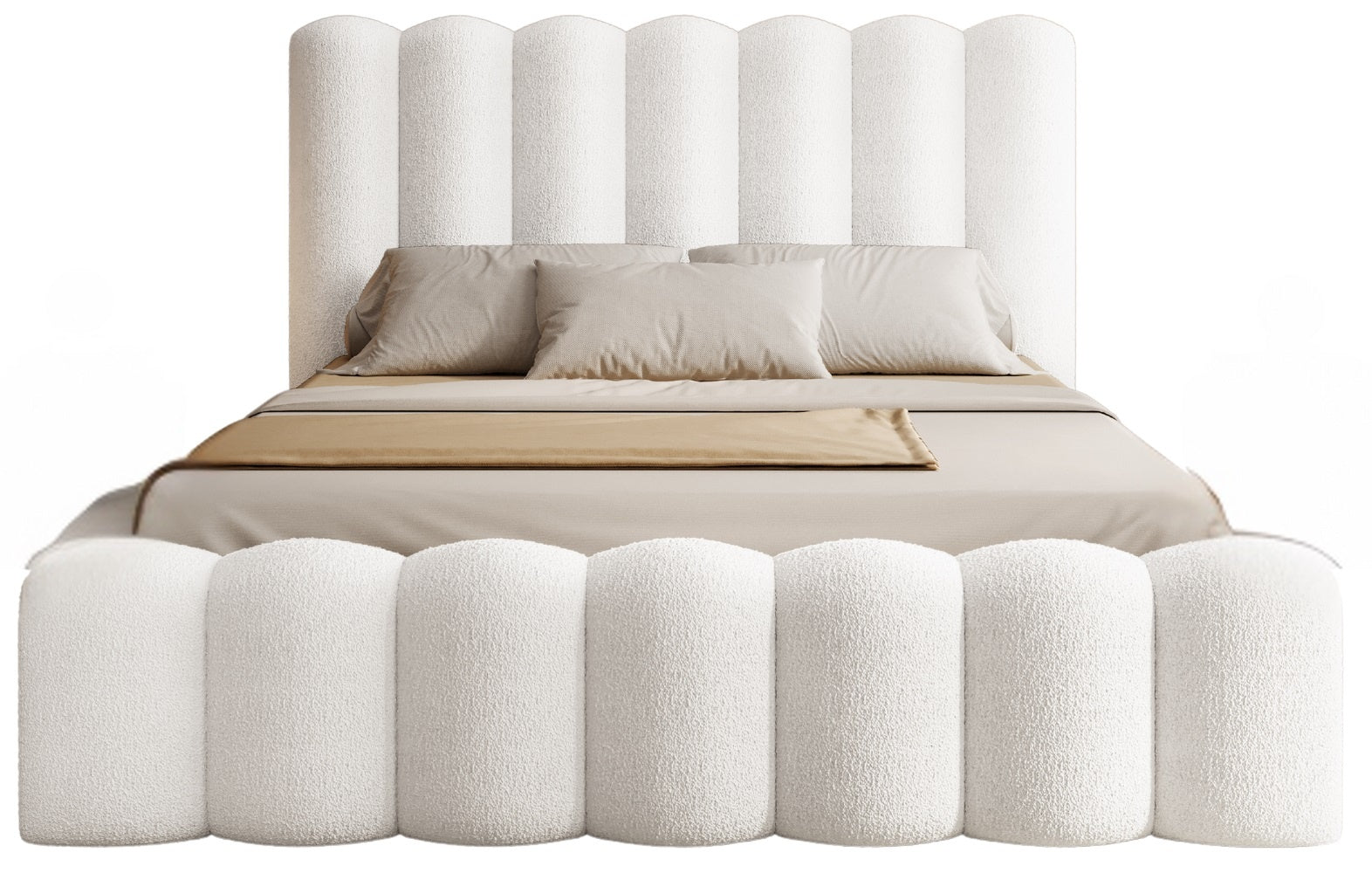 Trae Mobler Amore 140 x 200 cm Gestoffeerd Bed Naturel
