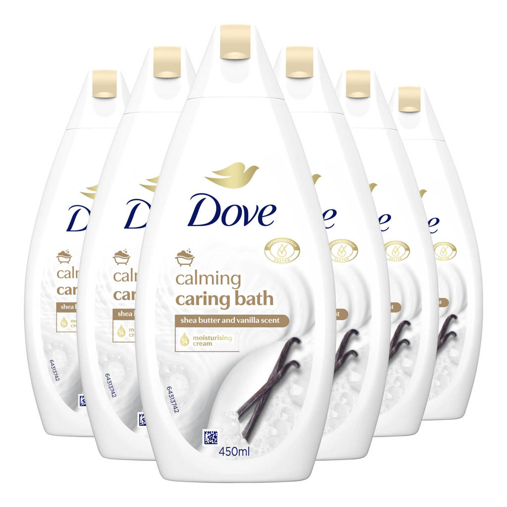 Dove badgelCalming Sheaboter & Vanille badcrème - 6 x 450 ml