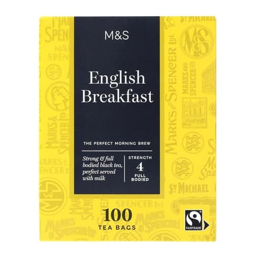 Marks & Spencer 100 English Breakfast Teebeutel, kompostierbar