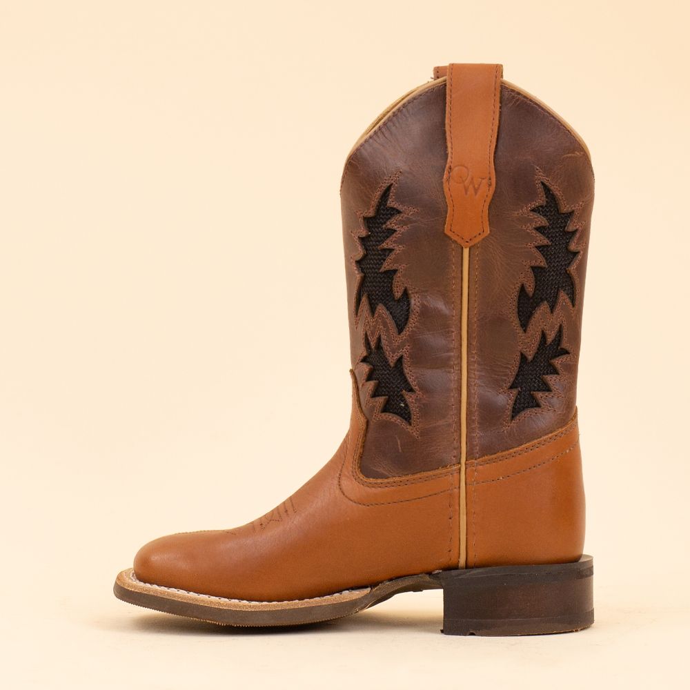 Old West BSC2005 cowboylaarsjes Bruin - Cognac