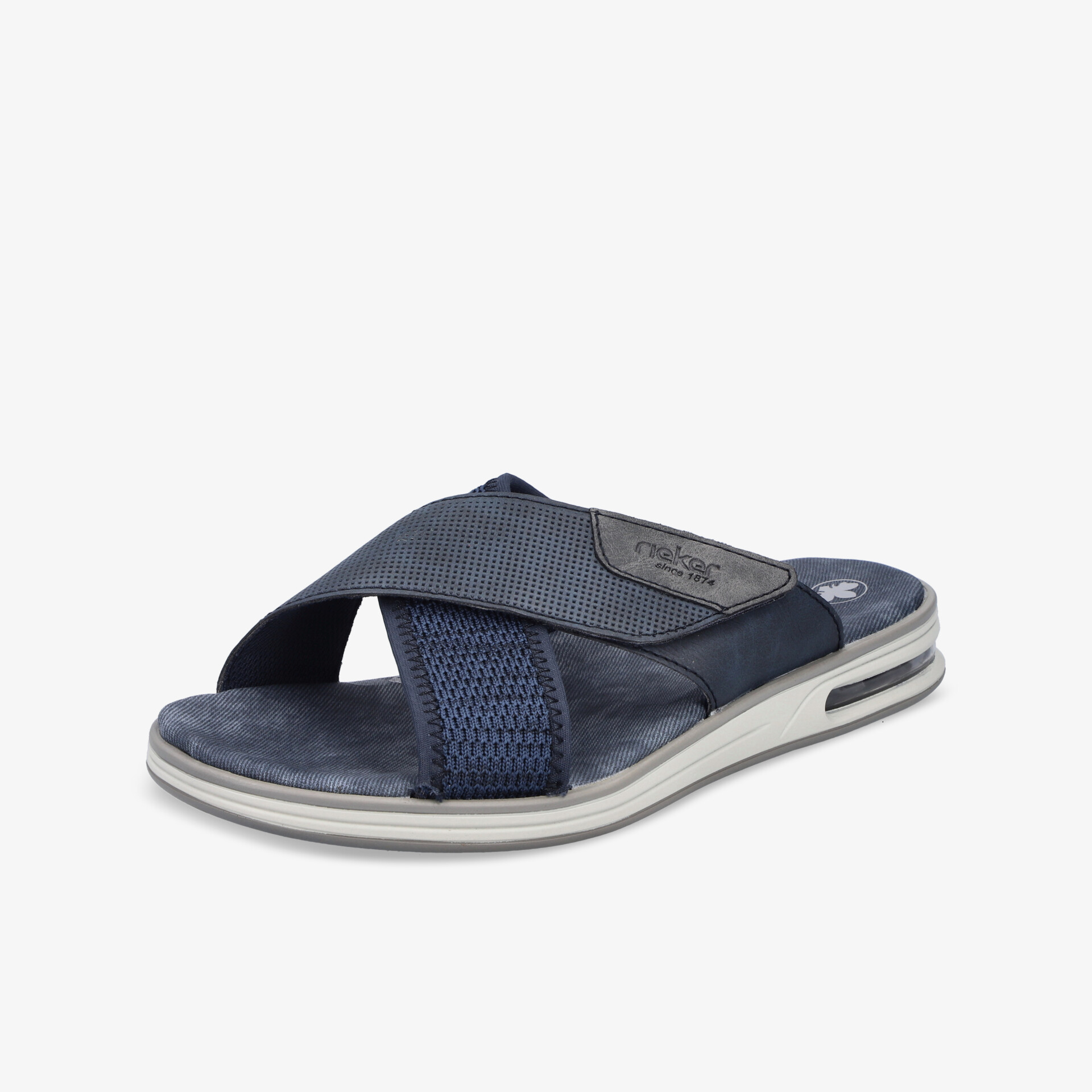rieker Herren Pantoletten blau