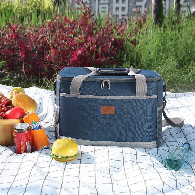 (15L) Picknick Thermotasche Kühltasche Isoliertasche   Schultergurt - Blau