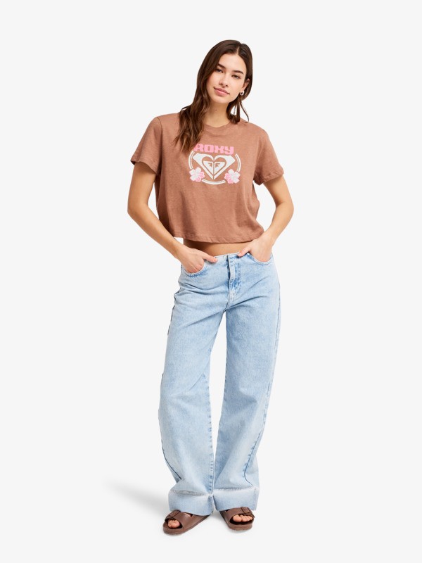Endless Weekends T-Shirt à manches courtes Marron Femme