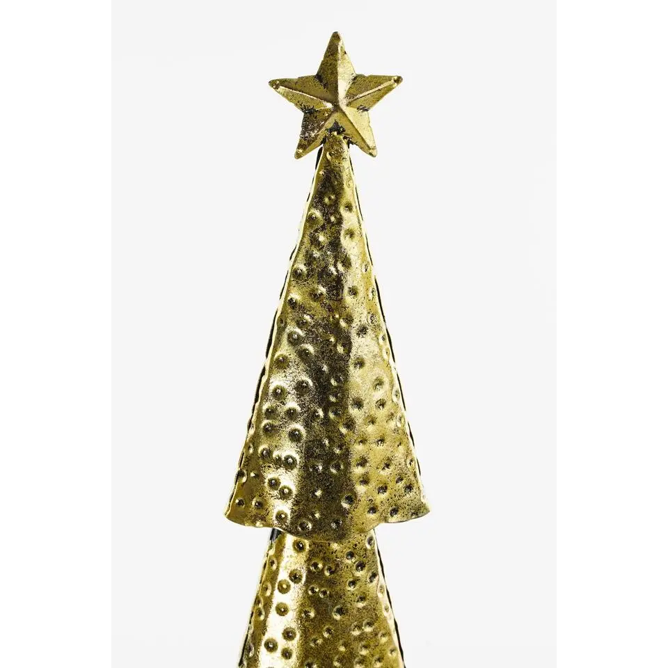 House of Seasons Kerstboom - L14,5 x B8 x H68 cm - Metaal - Goud