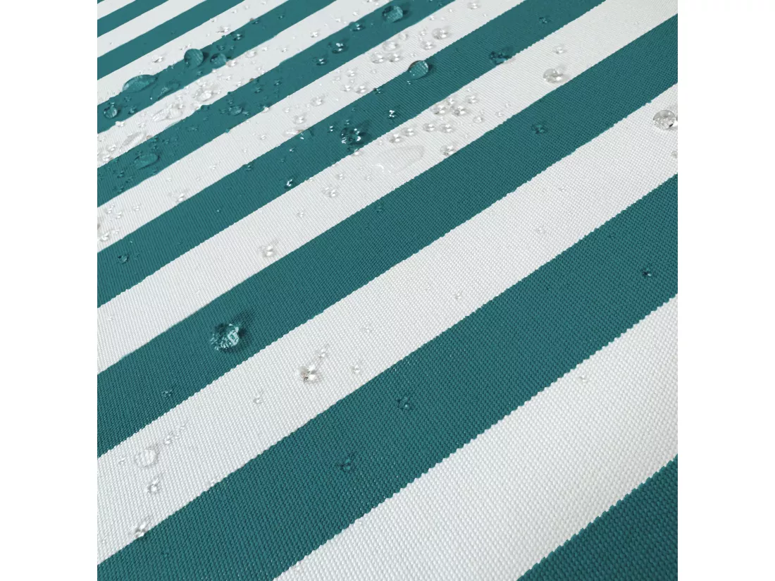 Coussins pour salon de jardin déhoussable 100x50cm - Rayure Vert