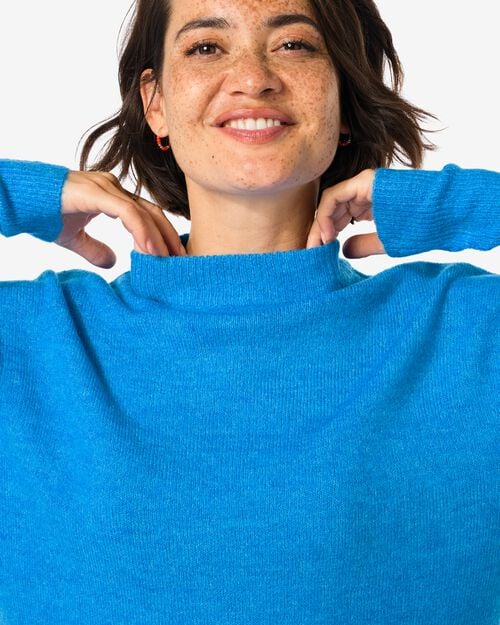 pull en maille fine Havana pour femmes bleu