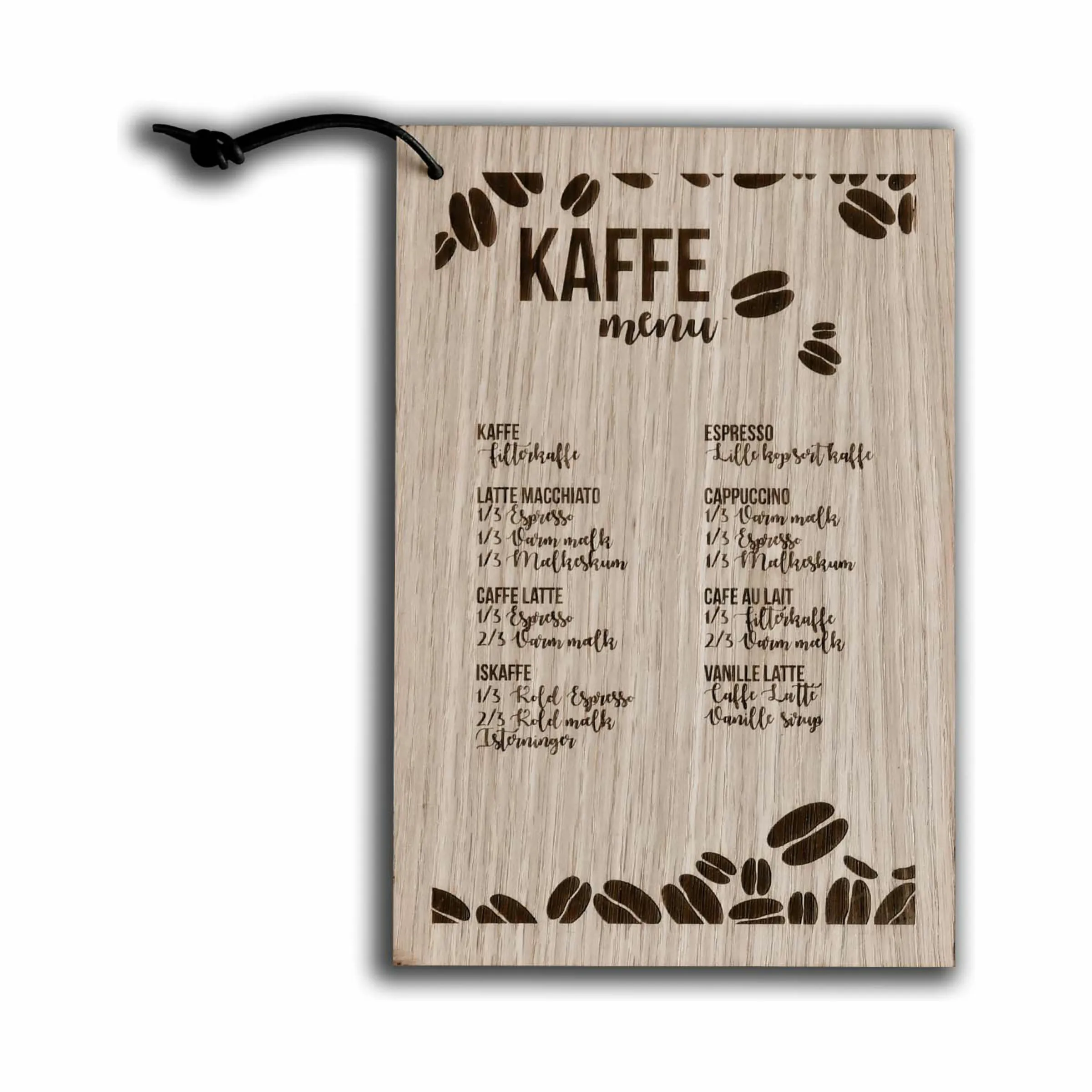 Minifabrikken Tavle - Kaffeopskrift