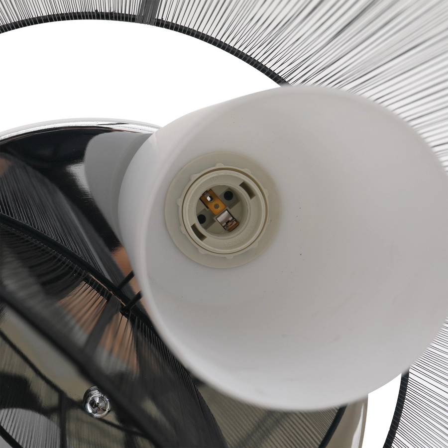 HOMCOM Deckenlampe 2-flammig schwarz