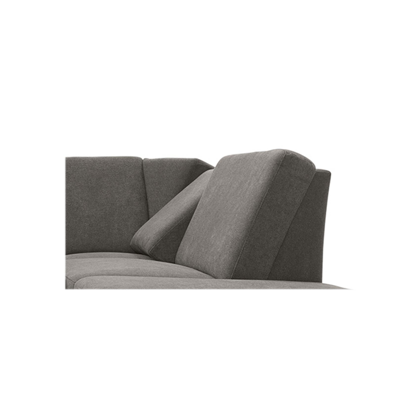 polsterpower Ecksofa - Belle grey - Basismodell - Ottomane rechts