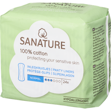 Sanature 100% Katoenen Inlegkruisjes Normal 24 Stuks