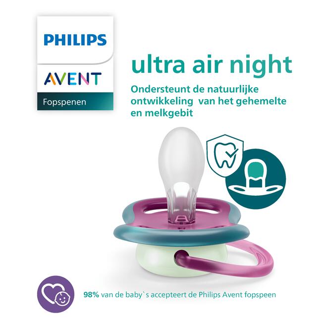 Philips Avent Soother Air Nighttime 6-18M GX2
