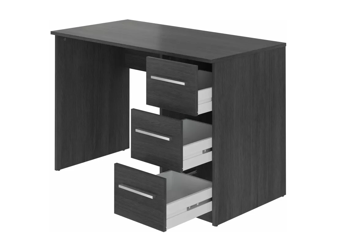 Bureau SAME 3 tiroirs 110x56x74 cm chêne gris cendré TALESA
