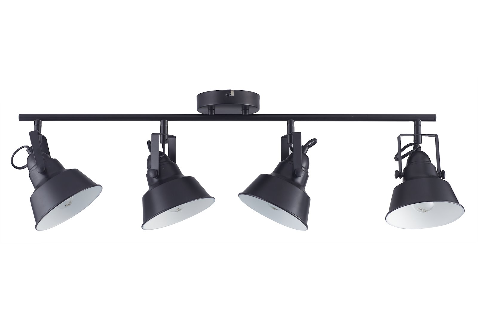 Boston taklampe Rekke-4 Sort matt 4xE14 max 5W LED