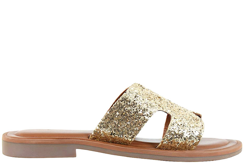 COPENHAGEN SHOES IVY SLENTERS MED GULD GLIMMER