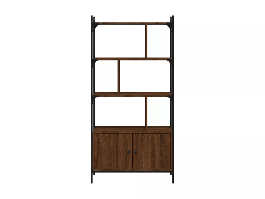 Bibliothèque avec portes chêne marron 76,5x30x154,5 cm