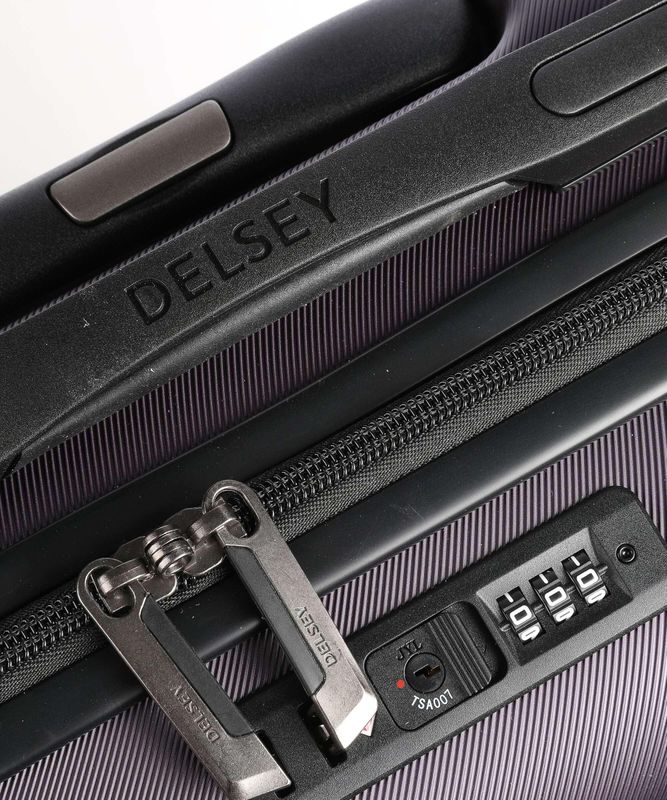 Delsey - Air Armour - Handbagage Koffer - Donker Paars - 4 Wielen