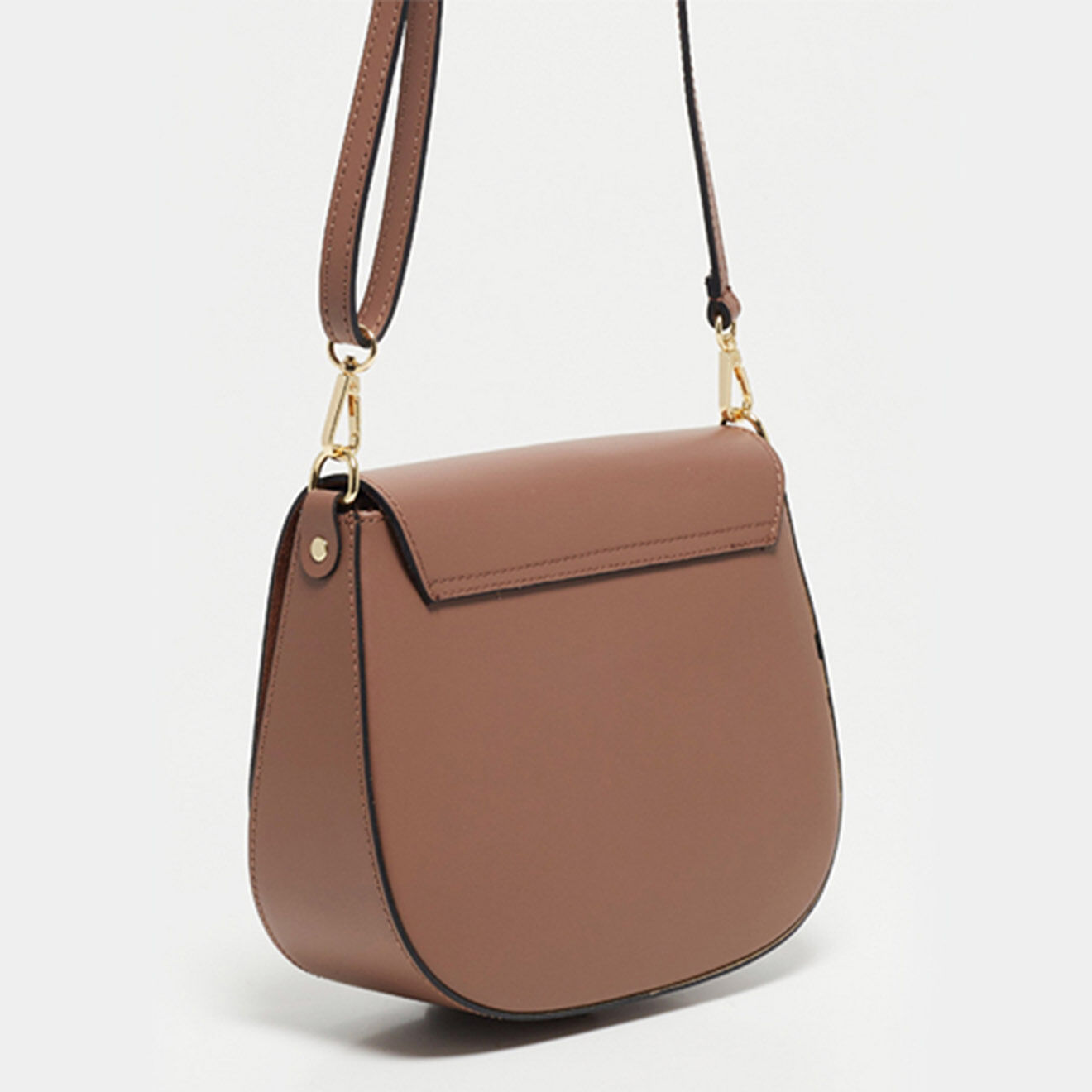 Christian Laurier Sac bandoulière en Cuir Audrey taupe  - 27x22x8.5 cm
