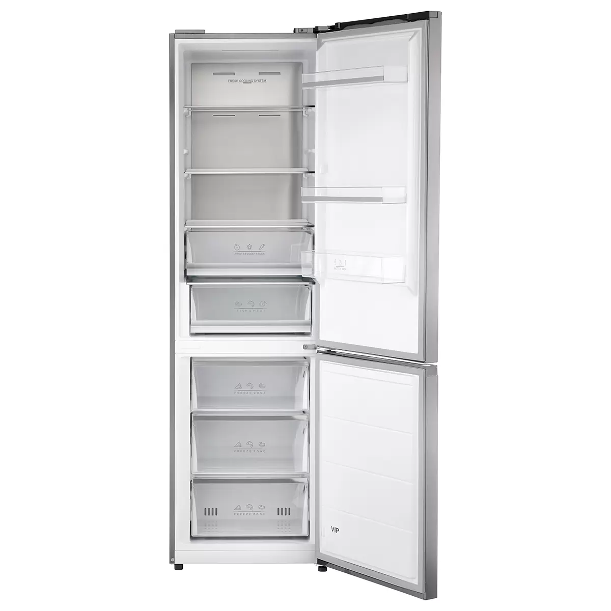 Kühl-/ Gefrier-Kombination Kombi Kühlschrank Silber