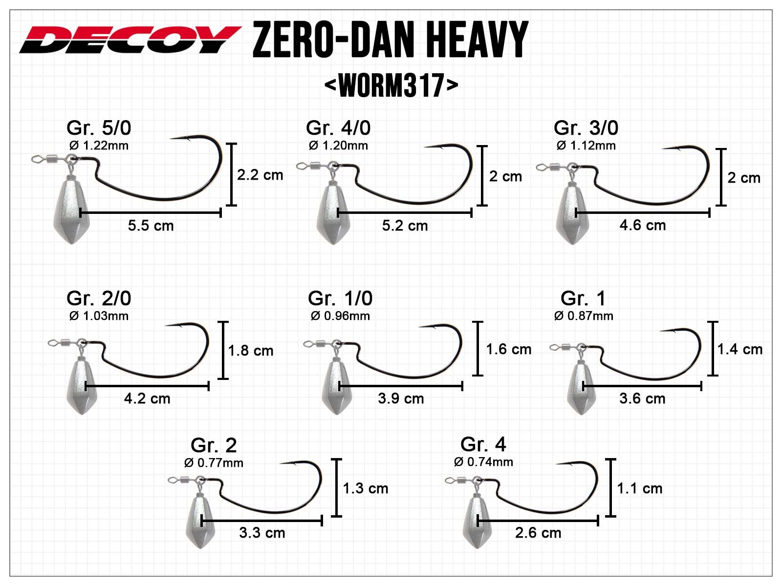 ZERO-Dan Worm317 Heavy - Gr. 4/0 (14.0g)
