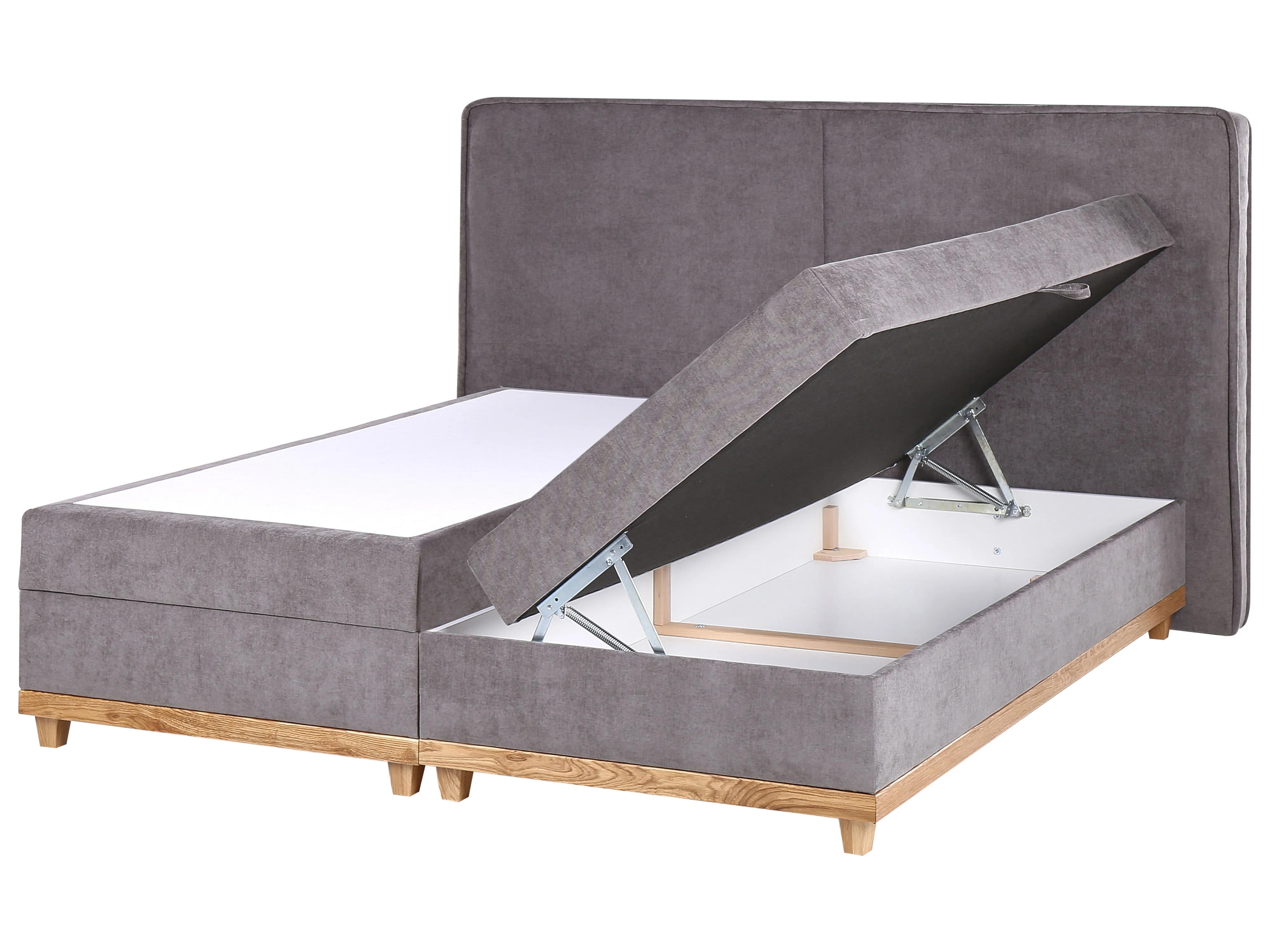 Boxspring met opbergruimte Stof DYNASTY 180 x 200 cm Taupe