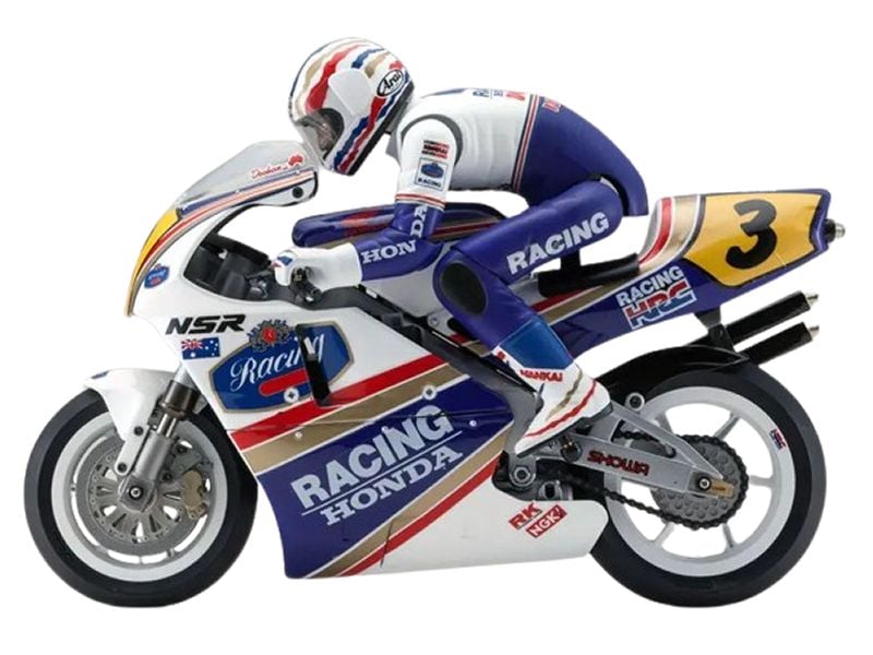 Kyosho Motorrad Honda NSR500 1991 Bausatz, 1:8 Scale RC-Motorrad Bausatz «hanging on racer»