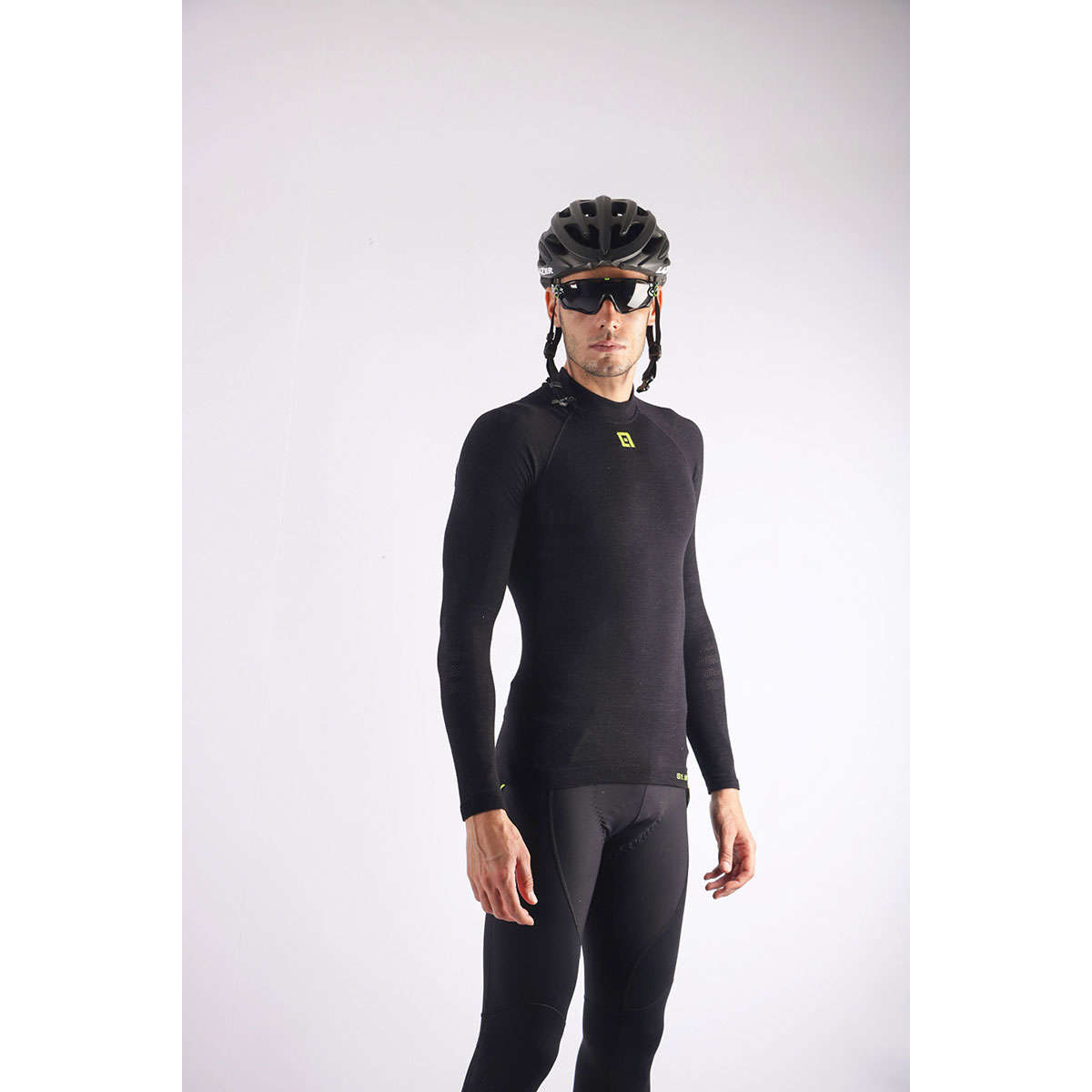 Ale Seamless Wool Lange Mouwen Zwart Heren