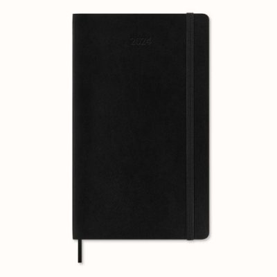 Black Large Daily Soft 12M Diary 2024 (Diary)