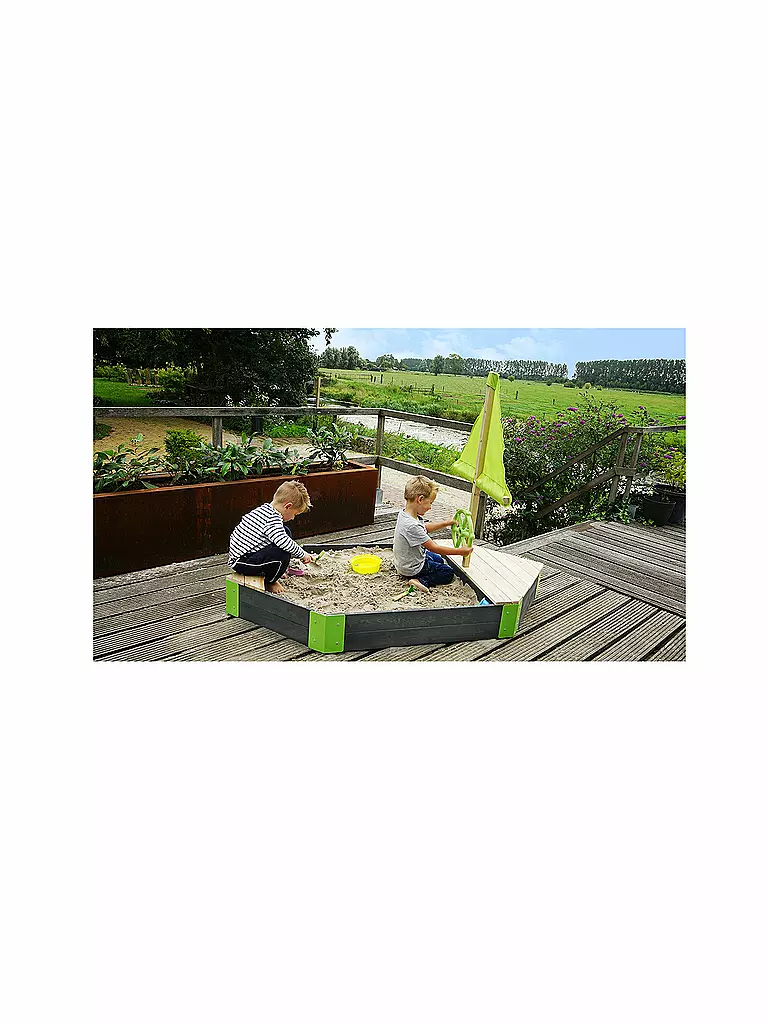EXIT TOYS Aksent Holzsandkasten Boot 190x90cm keine Farbe