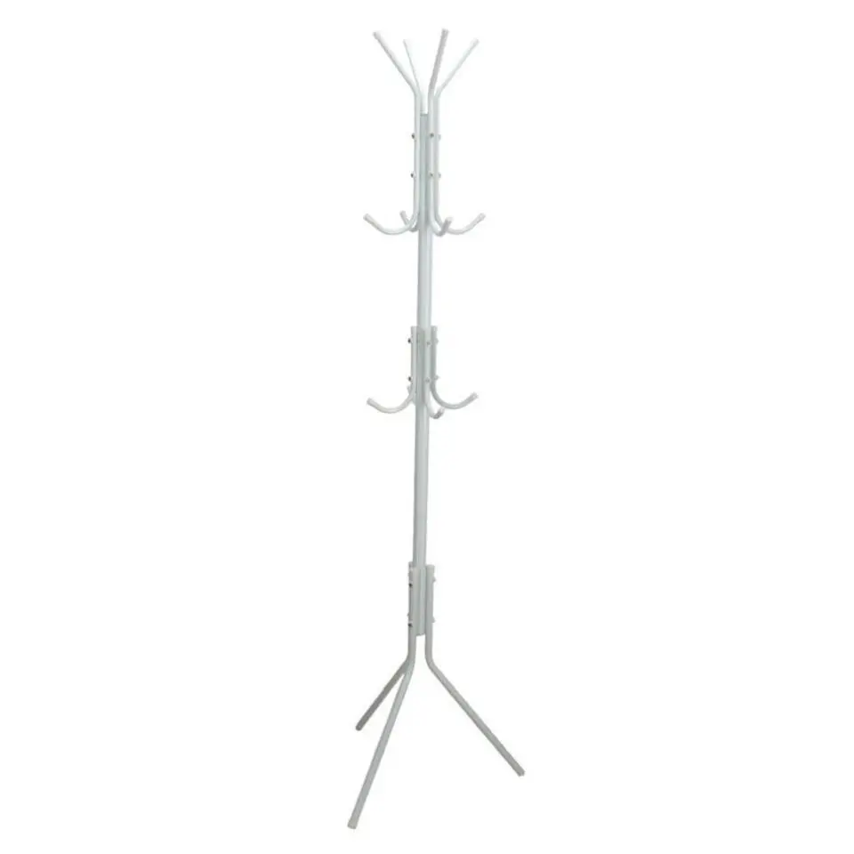 Gerimport Kapstok - wit - metaal - staand - 12 haken - 170 cm