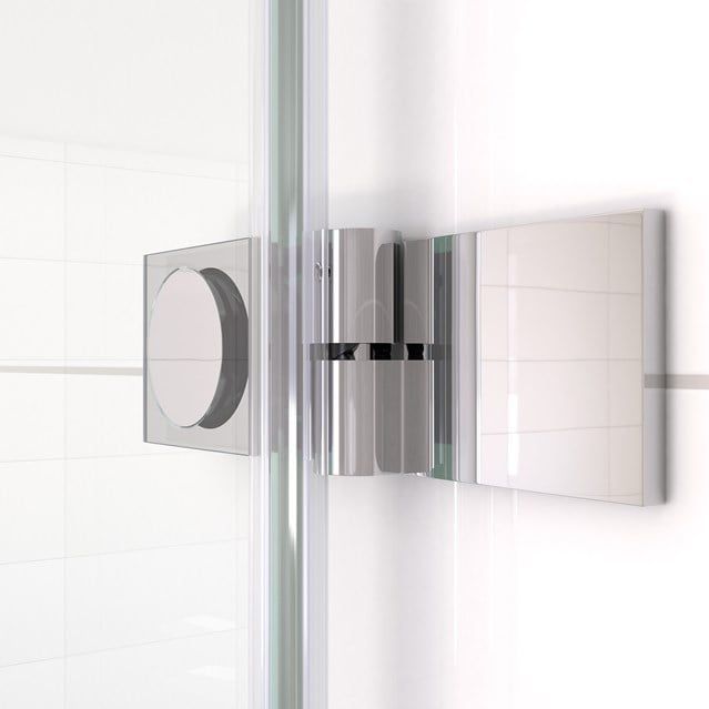 Diamond Douchecabine | 60x60 cm Chroom Helder glas Draaideur Vierkant