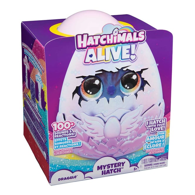 Hatchimals Alive! - Big Egg - Secret Hatch - Draggle - 1 Stück