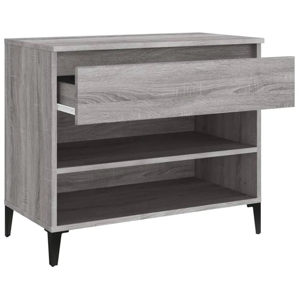 vidaXL - Schoenenrek - Grijs - Bewerkt hout