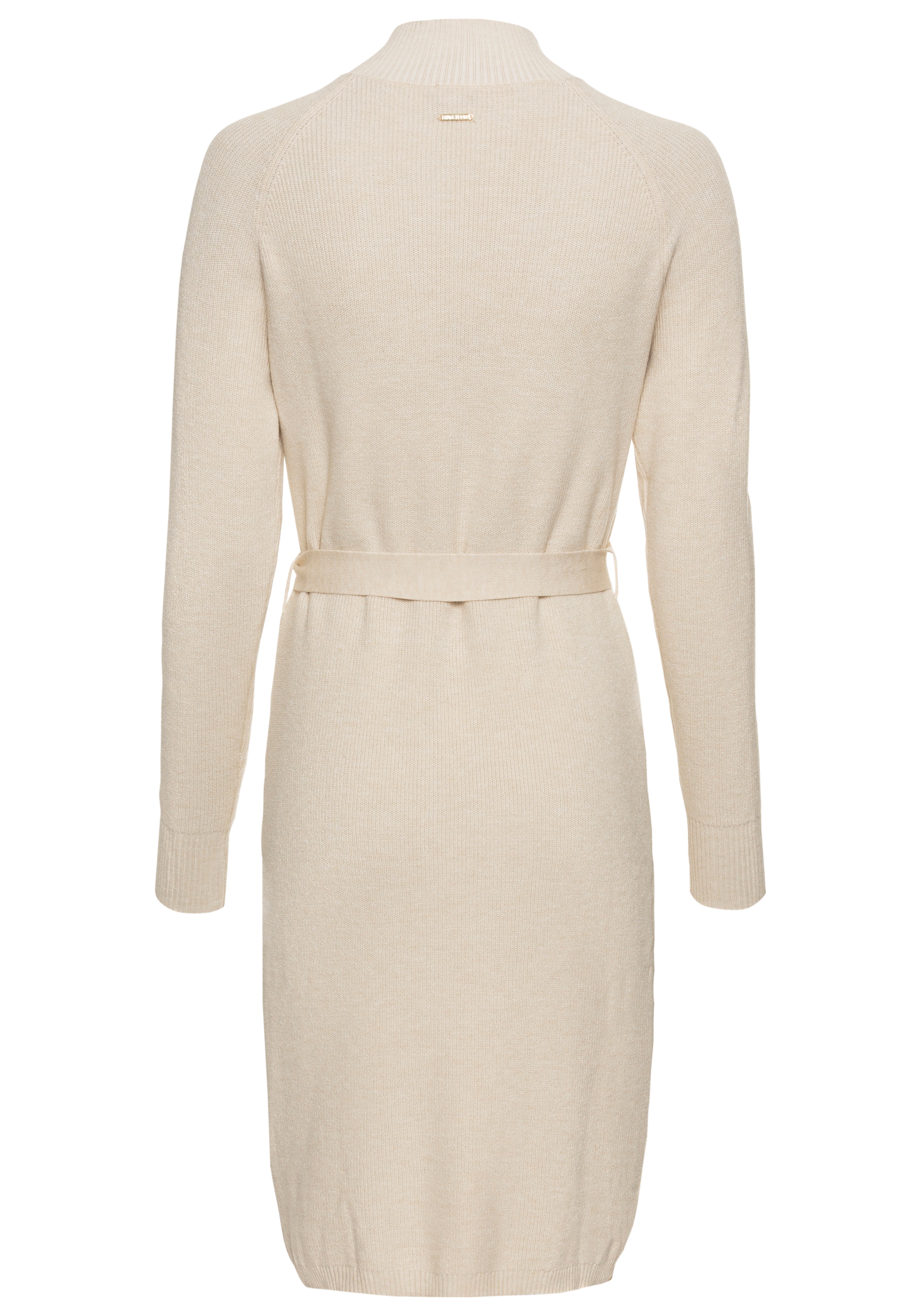 Laura Scott Strickkleid mit Knopfdetail und Bindegürtel