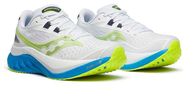 Chaussures Running Saucony Endorphin Speed 4 Blanc/Jaune/Bleu Femme