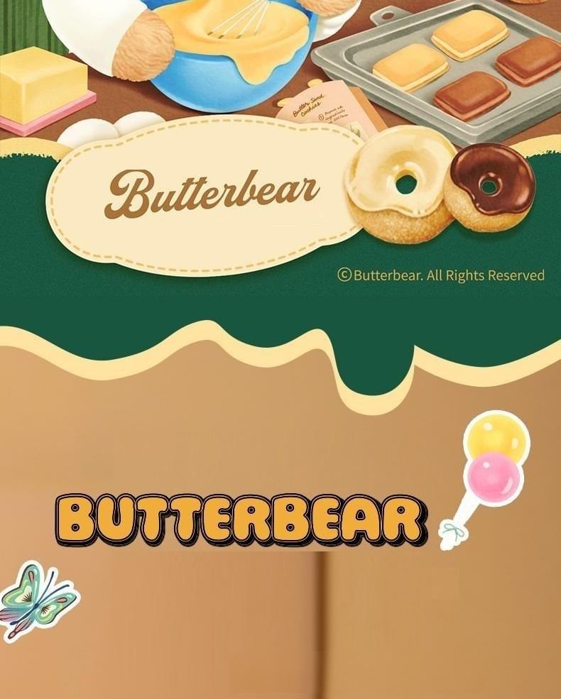 Butterbear - Butterbear Print roestvrijstalen beker