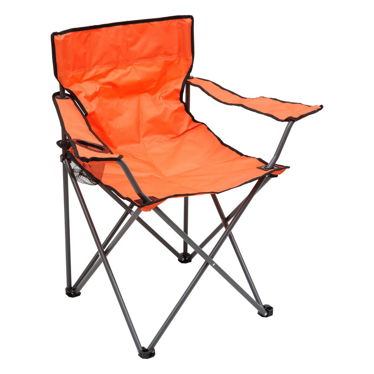 CHAISE DE CAMPING CLIVIA ORANGE JAUNE OU BLEU