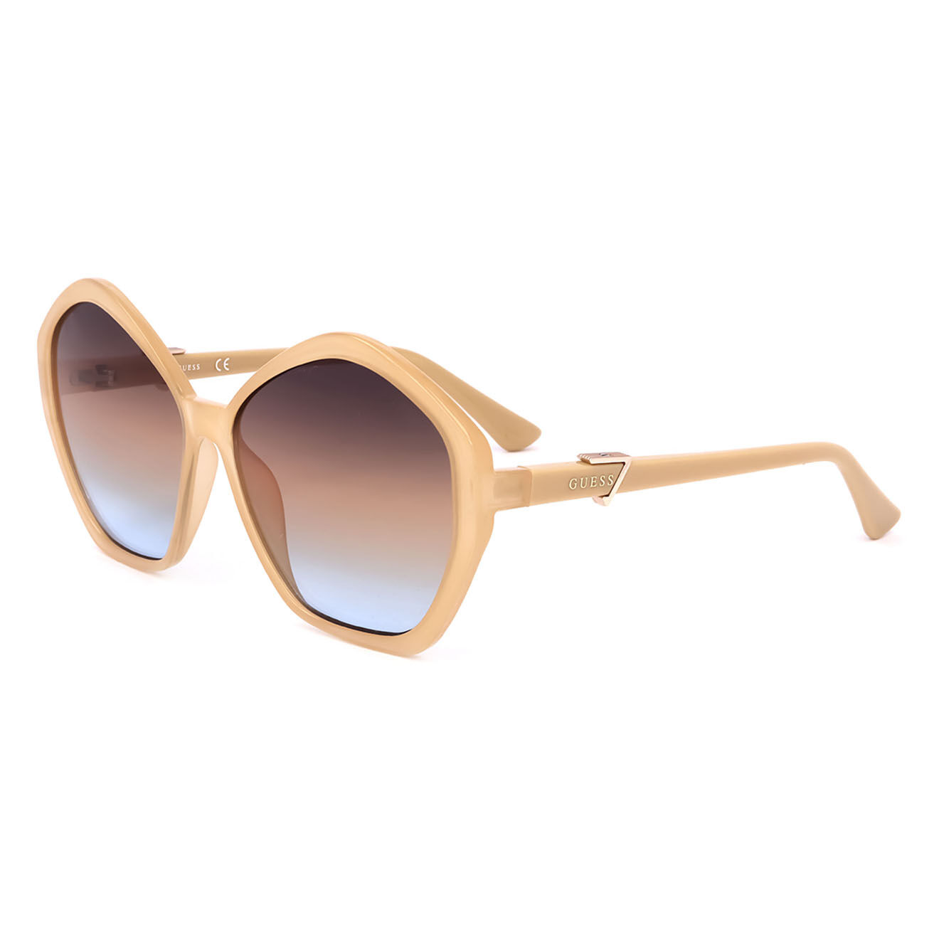 Guess Lunettes de soleil Femme beige brillant